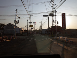 益城町中心部の交差点