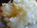 エスかロップの炒め御飯の拡大写真、香ばしく米が立っている