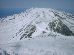 雪化粧の知床連山の写真